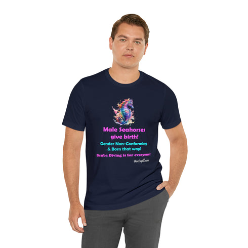 Seahorse Gender Non-conforming Fitted Pride T-shirt