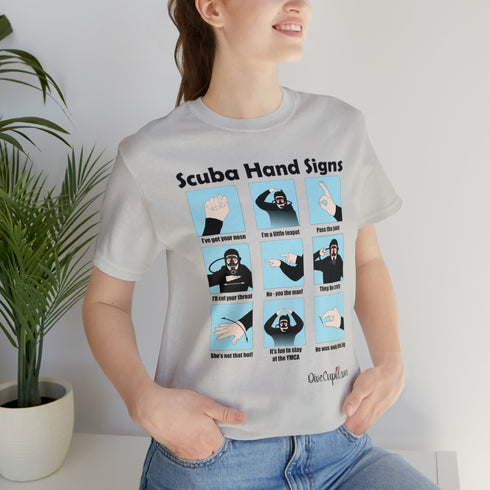 Scuba Hand Signs Fitted T-shirt