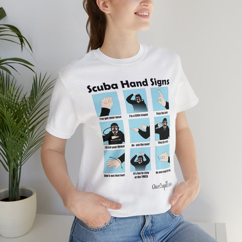 Scuba Hand Signs Fitted T-shirt
