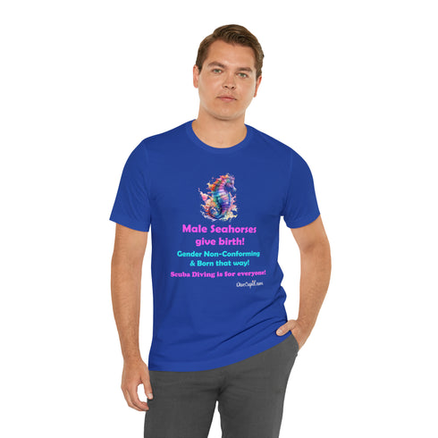 Seahorse Gender Non-conforming Fitted Pride T-shirt
