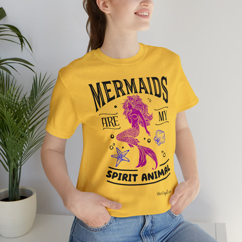 "Mermaids are my spirit animal" Fitted T-shirt