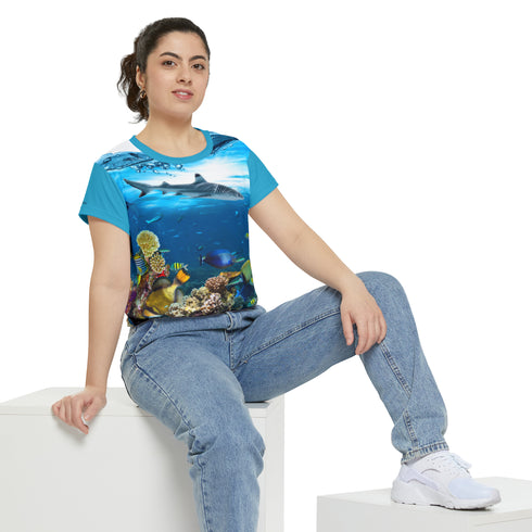 Women's Shark Reef Short Sleeve Rash Guard