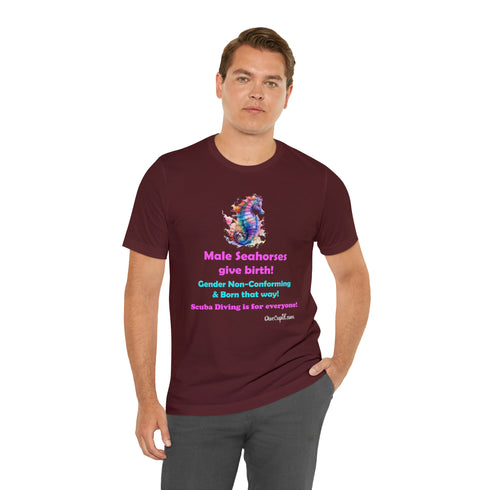 Seahorse Gender Non-conforming Fitted Pride T-shirt