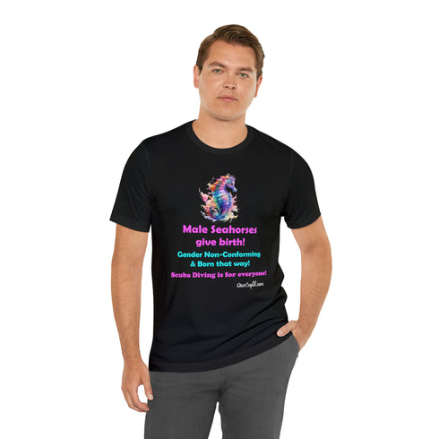 Seahorse Gender Non-conforming Fitted Pride T-shirt