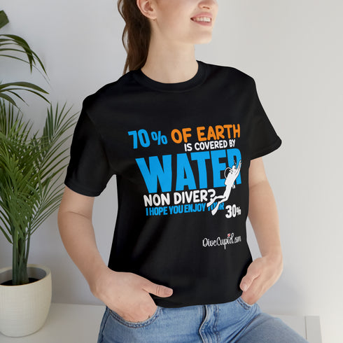 "Earth is 70% water . . . " Fitted T-shirt