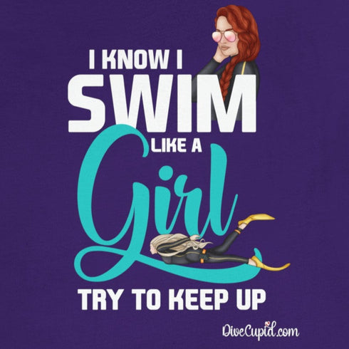 "Swim like a Girl" Fitted T-shirt