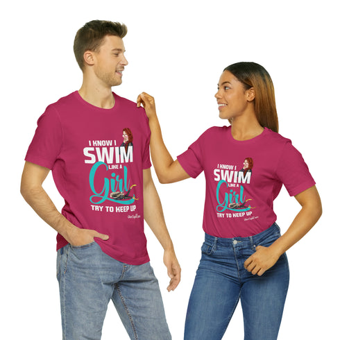 "Swim like a Girl" Fitted T-shirt