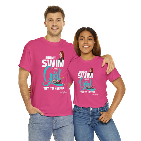 "Swim Like a Girl" Relaxed Fit T-shirt