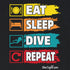 "Eat, Sleep, Dive, Repeat" Relaxed Fit T-shirt