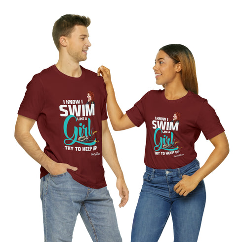 "Swim like a Girl" Fitted T-shirt