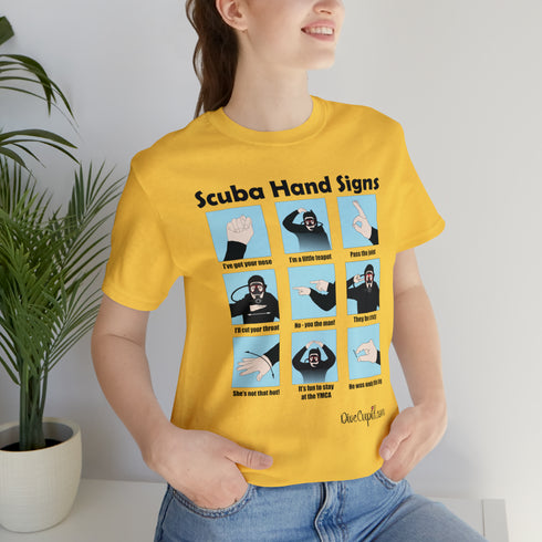 Scuba Hand Signs Fitted T-shirt