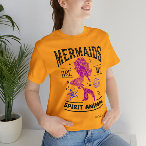 "Mermaids are my spirit animal" Fitted T-shirt