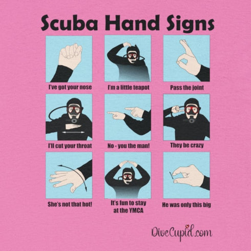 Scuba Hand Signs Relaxed Fit T-shirt