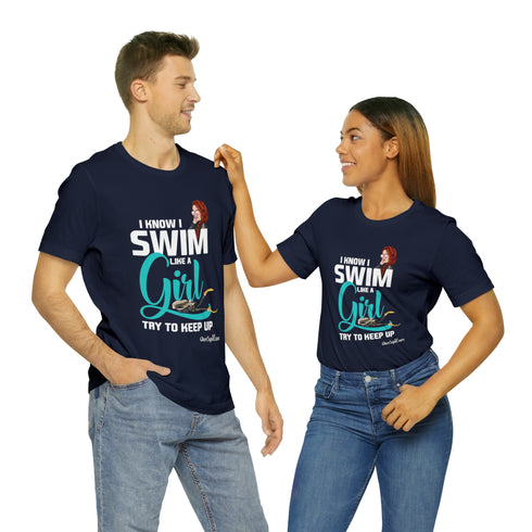 "Swim like a Girl" Fitted T-shirt