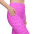 Pink Mermaid Rash Guard Pants Leggings With Pockets UPF 50+