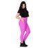 Pink Mermaid Rash Guard Pants Leggings With Pockets UPF 50+