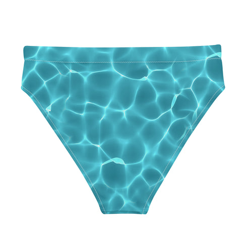 Aqua Waters Recycled High-waisted Bikini Bottom