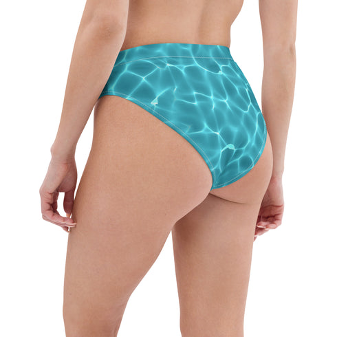 Aqua Waters Recycled High-waisted Bikini Bottom