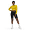 Yellow Polka Dot Recycled Long Sleeve Crop Swim Top Rash Guard UPF 50+