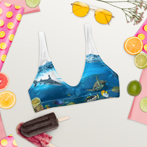 Shark Reef Recycled Padded Bikini Top
