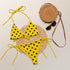 Yellow Polka Dot Recycled String Bikini