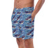 Blue Whale Shark Watercolor Recycled Swim Trunks UPF 50+