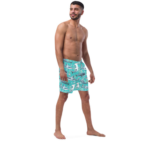 Aqua Sharks Recycled Swim Trunks UPF 50+