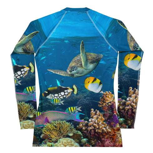 Women's Shark Reef Rash Guard UPF 50+