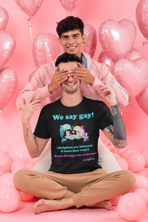 "We Say Gay!" Pride Fitted T-shirt