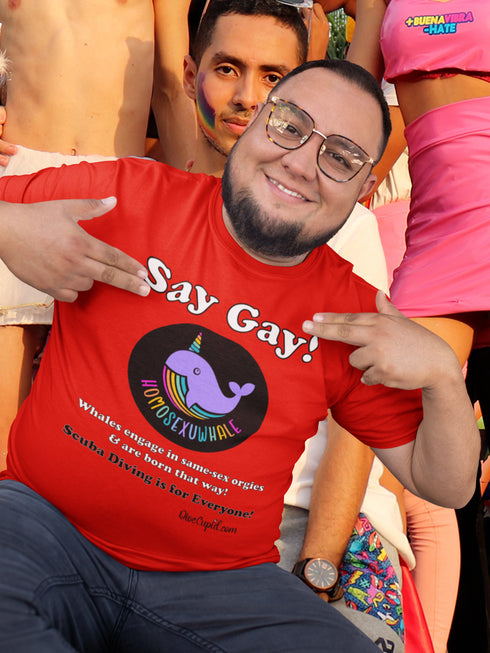 "Say Gay! Homosexuwhale" Relaxed Fit Pride T-shirt