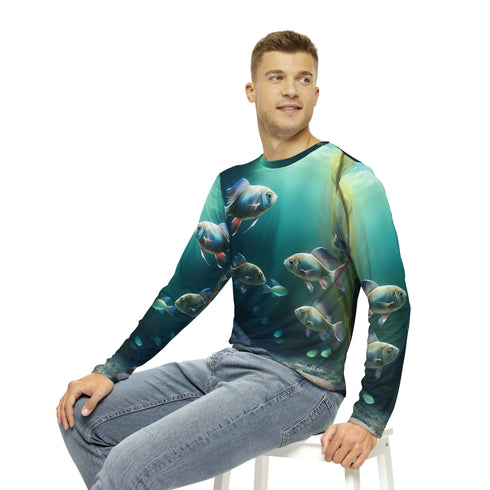 Men's School of Fish Relaxed Fit Rash Guard UPF 50+