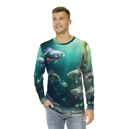 Men's School of Fish Relaxed Fit Rash Guard UPF 50+