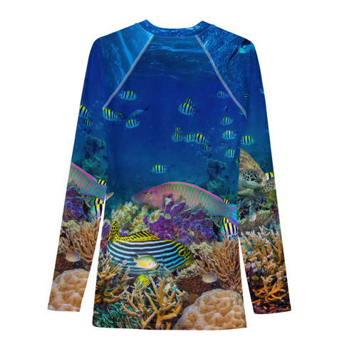 Men's Coral Reef Athletic Fit Premium Rash Guard UPF 50+