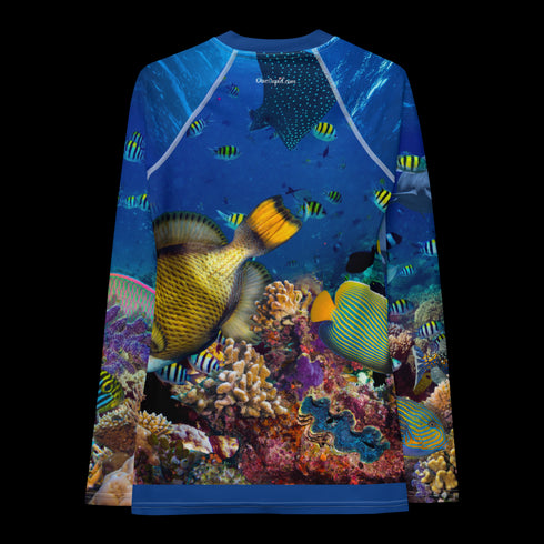 Women's Coral Reef Form Fitting Premium Rash Guard UPF 50+