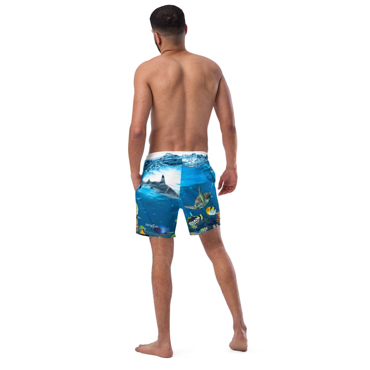 Men's Shark Reef Recycled Swim Trunks UPF 50+ – Dive Cupid