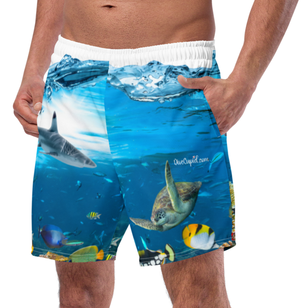 Men's Shark Reef Recycled Swim Trunks UPF 50+ – Dive Cupid
