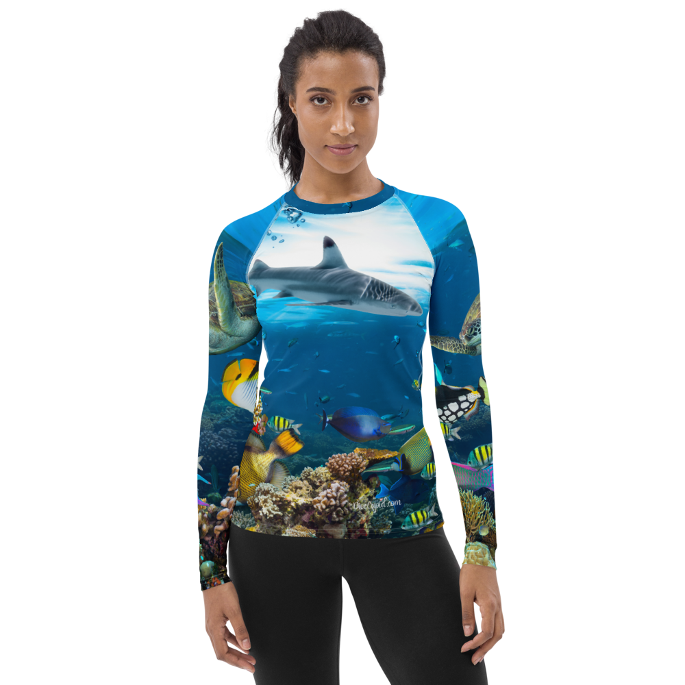 Women's Shark Reef Rash Guard UPF 50+ – Dive Cupid